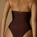 Solana Bandeau Swimsuit  - Espresso