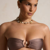 Eva Bandeau Bikini Top - Latte