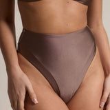 Aira High Waisted Bikini Bottoms - Latte