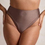 Aira High Waisted Bikini Bottoms - Latte