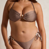 Savanna Tie Side Bikini Bottoms - Latte