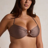 Eva Bandeau Bikini Top - Latte